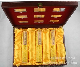 國寶三絕絲綢畫帶9枚銀條 含清明上河圖 富春山居圖 蘭亭序